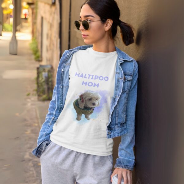 Dog mom vibes-diseño azul chica con café