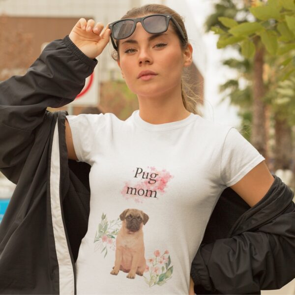 Dog mom vibes-diseño rosa ajustado mujer fitness