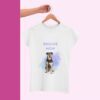 Dog mom-vibes-playeramujer-diseño azul