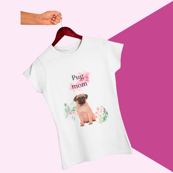 Dog-mom-vibes-playera-mujer-diseño rosa