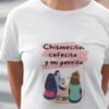 Entre-amigas-y -huellitas-playera estilo caricaturesca-estampado