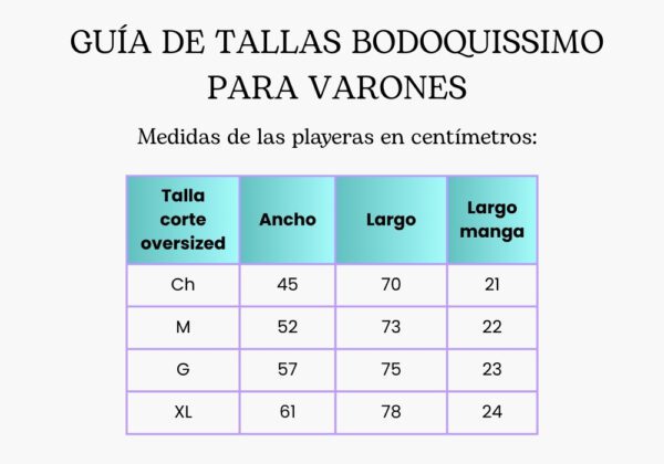 Guía-de-tallas-para varón-Bodoquissimo