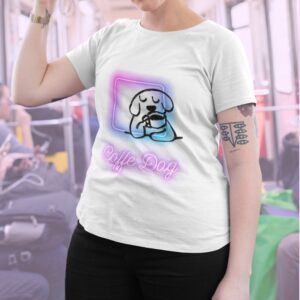 Playera-blanca-coffee dog- mujer-y-hombre