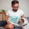Playera-la mejor raza-hombre con perro