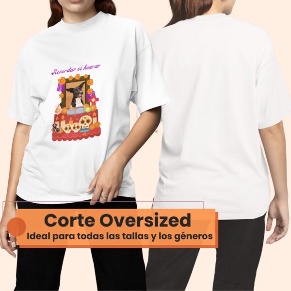 Recordar es honrar-playera personalizable estilo oversized